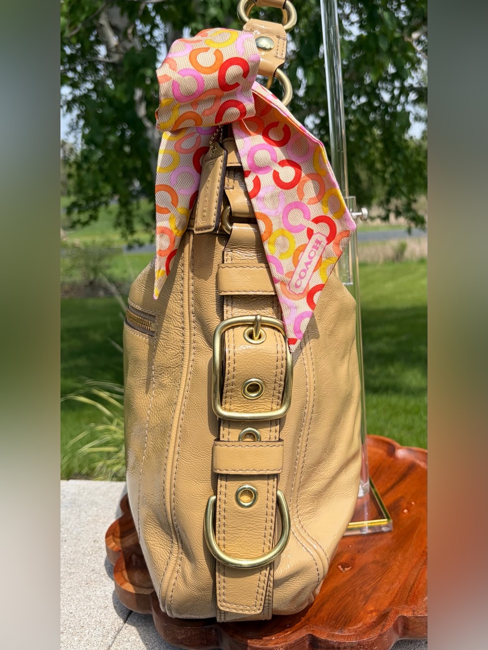 Coach Legacy Editorial Zoe XL Patent Leather Hobo 12736 EUC - Picture 16 of 17